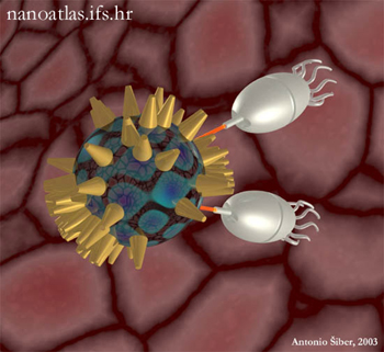Dr. Antonio Siber, Nanobots killing a virus